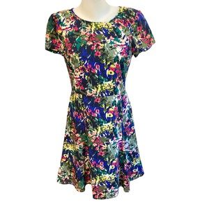 J. Crew factory floral fit and flare flutter skater dress size 4